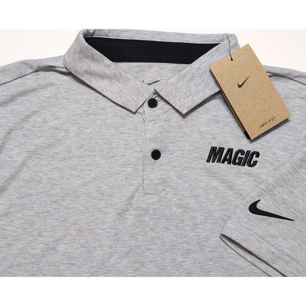 NIKE Orlando Magic NBA Polo Shirt Heather Gray Medium M ~ New